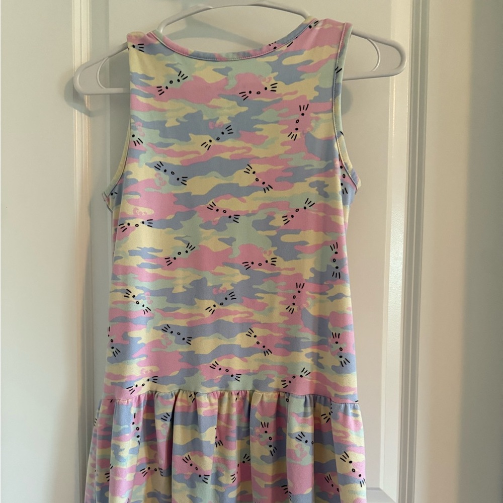 Hello Kitty Kids Pastel Camouflage Sleeveless Dress - Size M (7-8) - Preloved